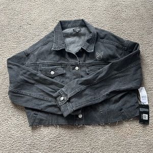 NWT Playboy x Pacsun cropped denim jacket size M/L
